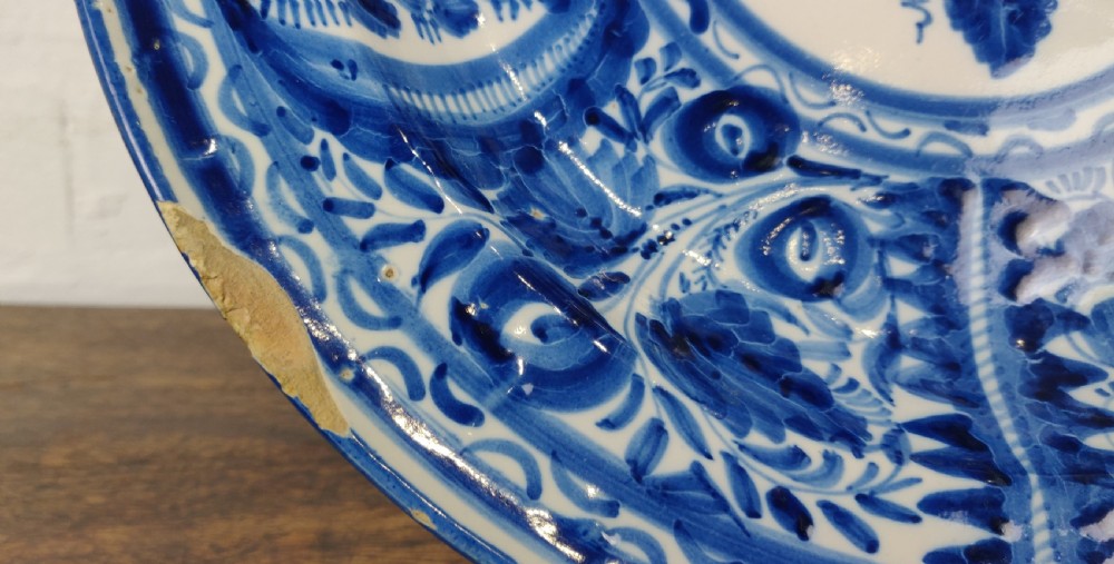 A fine 18th century Delft plate View III