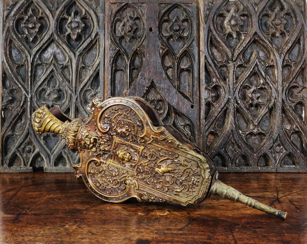 A rare set of late Renaissance bellows.  View II