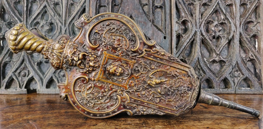 A rare set of late Renaissance bellows.  View VII