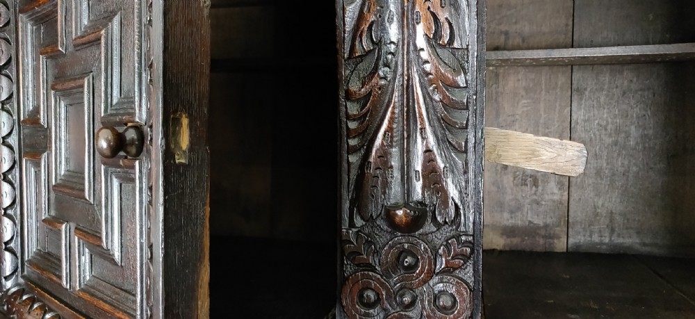 A fabulous 17th century Court cupboard. View VI