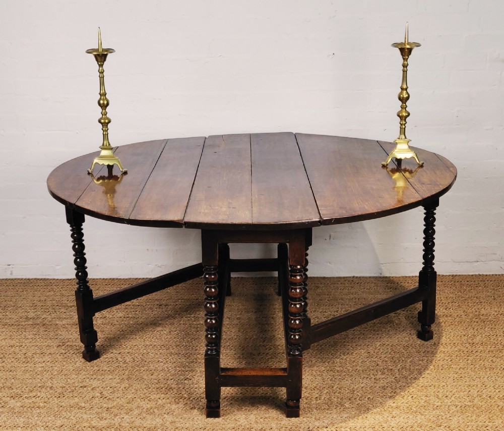 A 17th century gateleg table. 
