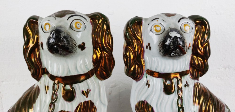 A pair of 19th century Staffordshire dogs.  View II