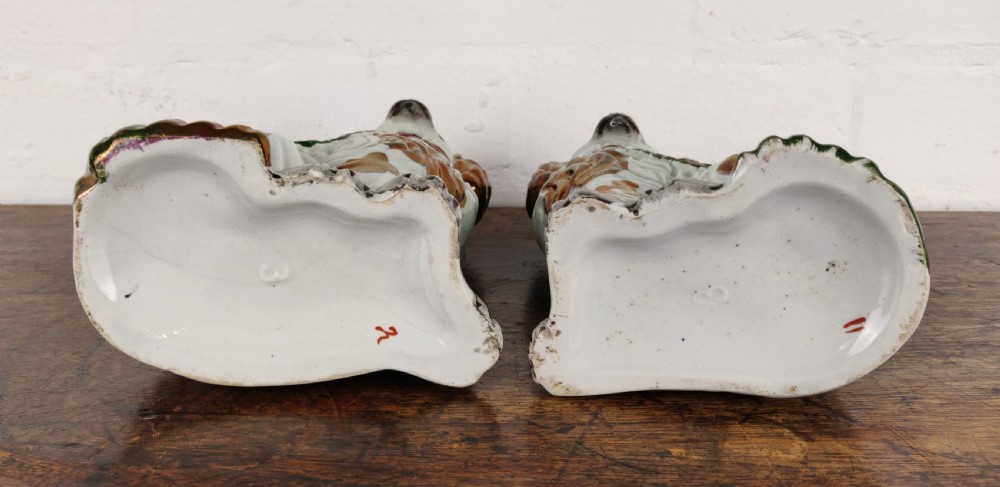 A pair of 19th century Staffordshire dogs.  View IV