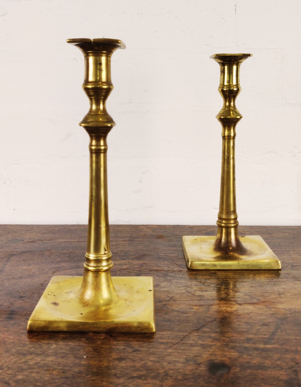 A fine pair of 18th century candlesticks. 