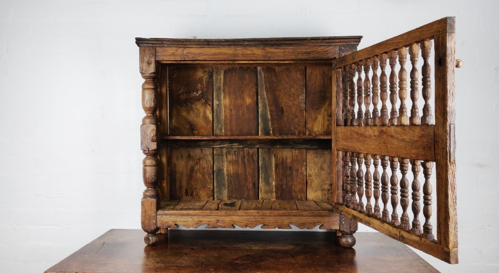 A rustic food hutch.  View III