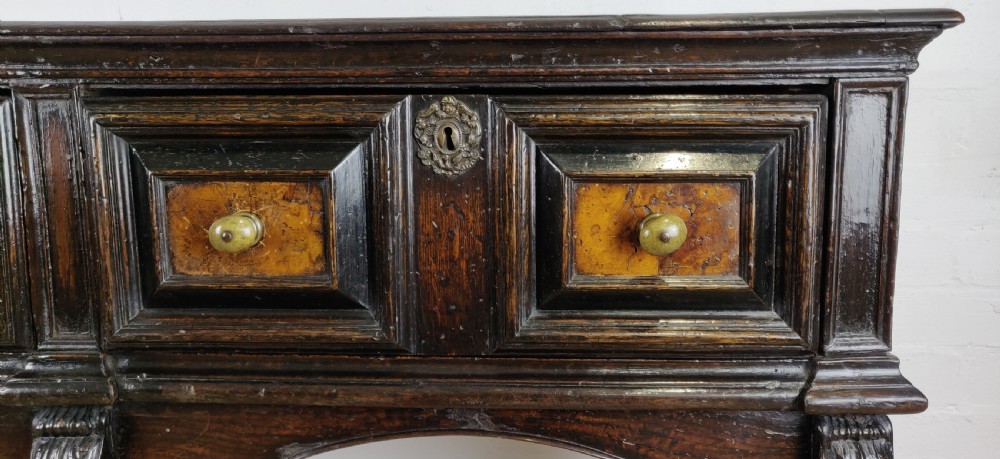 A rare small Charles II period dresser base C1680.  View IV