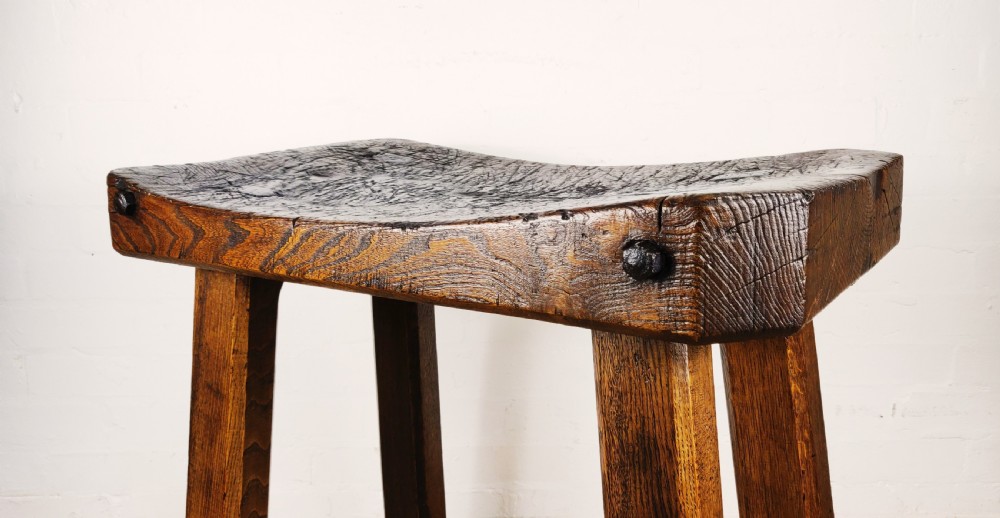 A fabulous 19th century elm butcher block.  View IV