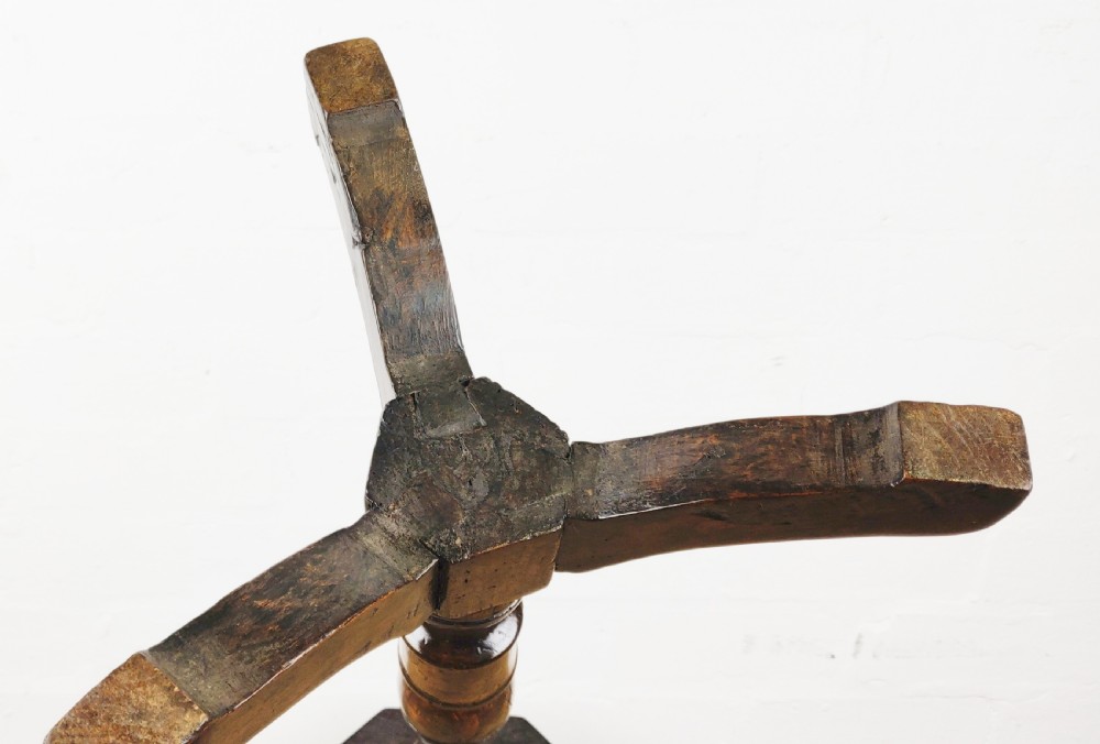 A fabulous burr oak and elm wine table.  View VIII