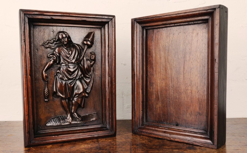 A pair of 17th century carved panels.  View III