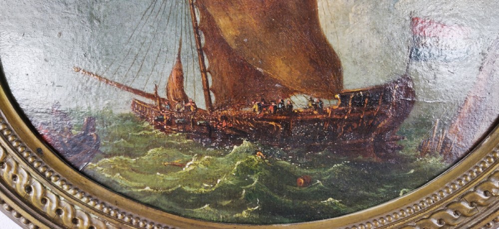A small 18th century netherlands naval oil painting View IV