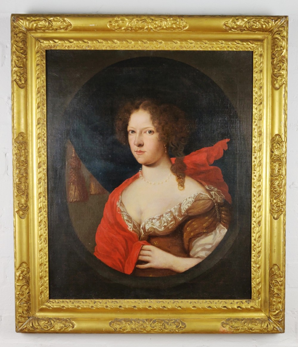 A fine 17th century portrait of a lady. 