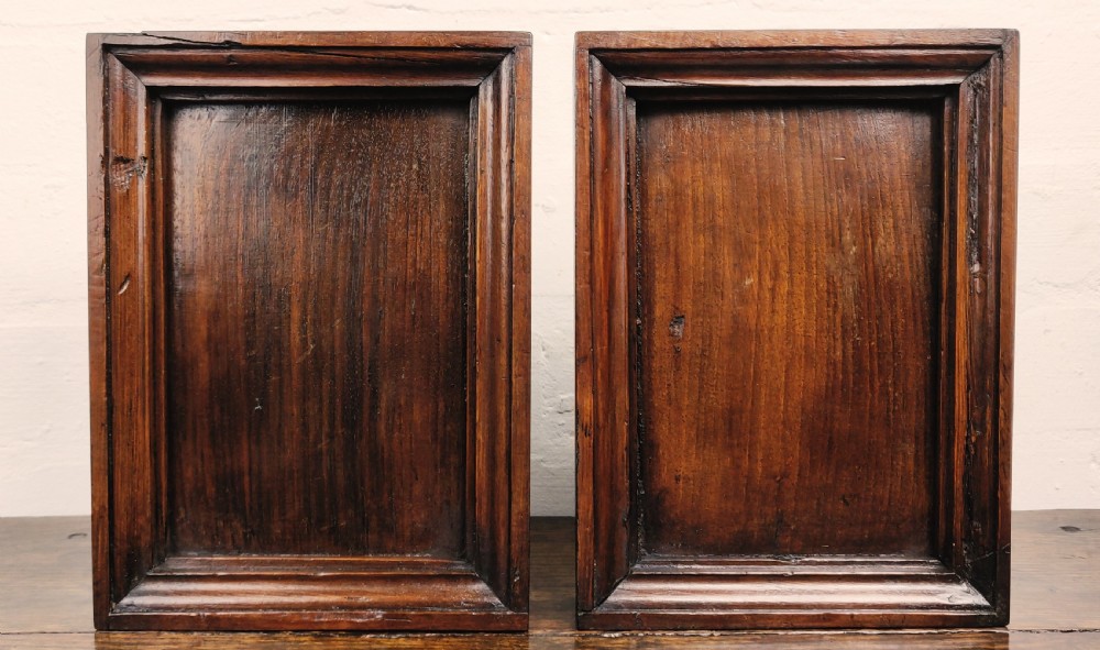 A pair of 17th century carved panels.  View IV