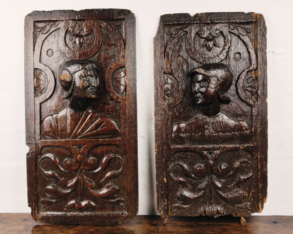 A fine pair of 16th century Romayne panels. 