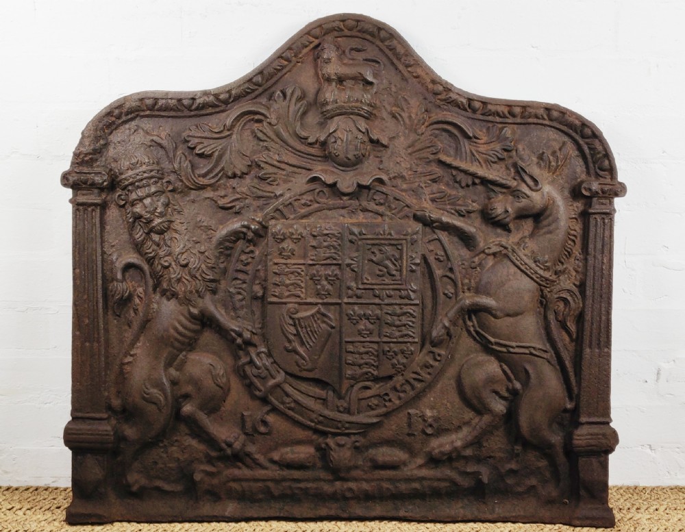 A Superb 17th century James 1st armorial fireback. 
