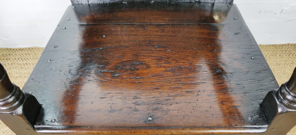 A 17th century 'Somerset' Wainscot chair.  View X