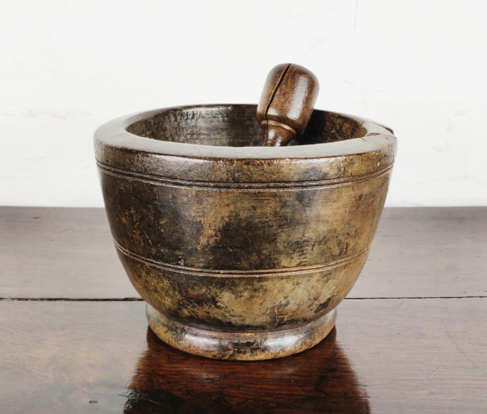 A small 17th century Apothecary pestle and mortar. 