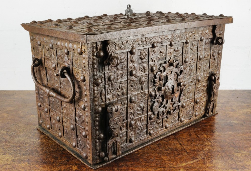 An elaborate 16th century Nuremberg chest.  View XI