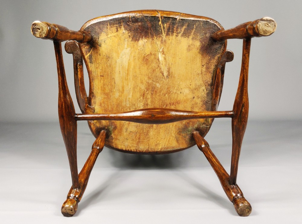 An 18th century 'three quarters' west country windsor chair.  View VII