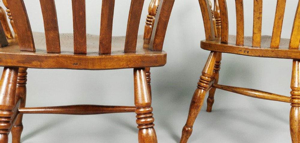 A pair of 19th century country windsor chairs.  View VI