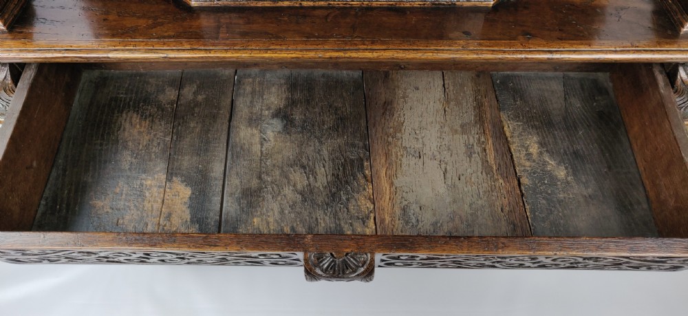 A Rare late Elizabethan marquetry livery cupboard.  View XV