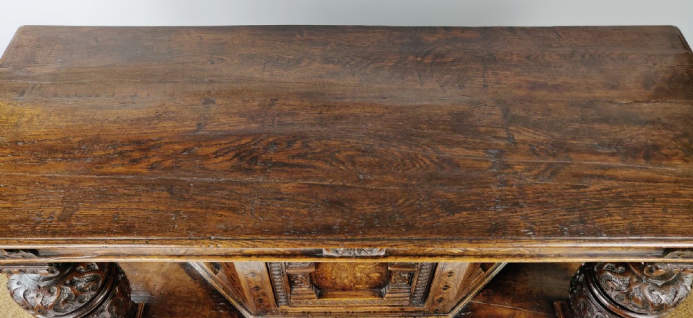 A Rare late Elizabethan marquetry livery cupboard.  View XXV