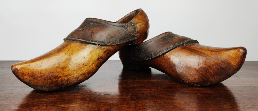 A Rare and large pair of 19th century Dutch clogs. 