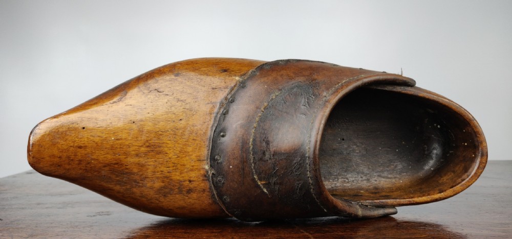 A Rare and large pair of 19th century Dutch clogs.  View VII
