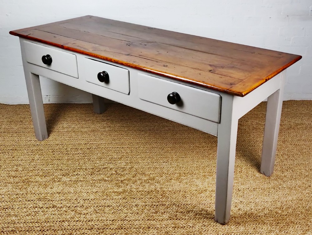 A 19th century country kitchen table. 