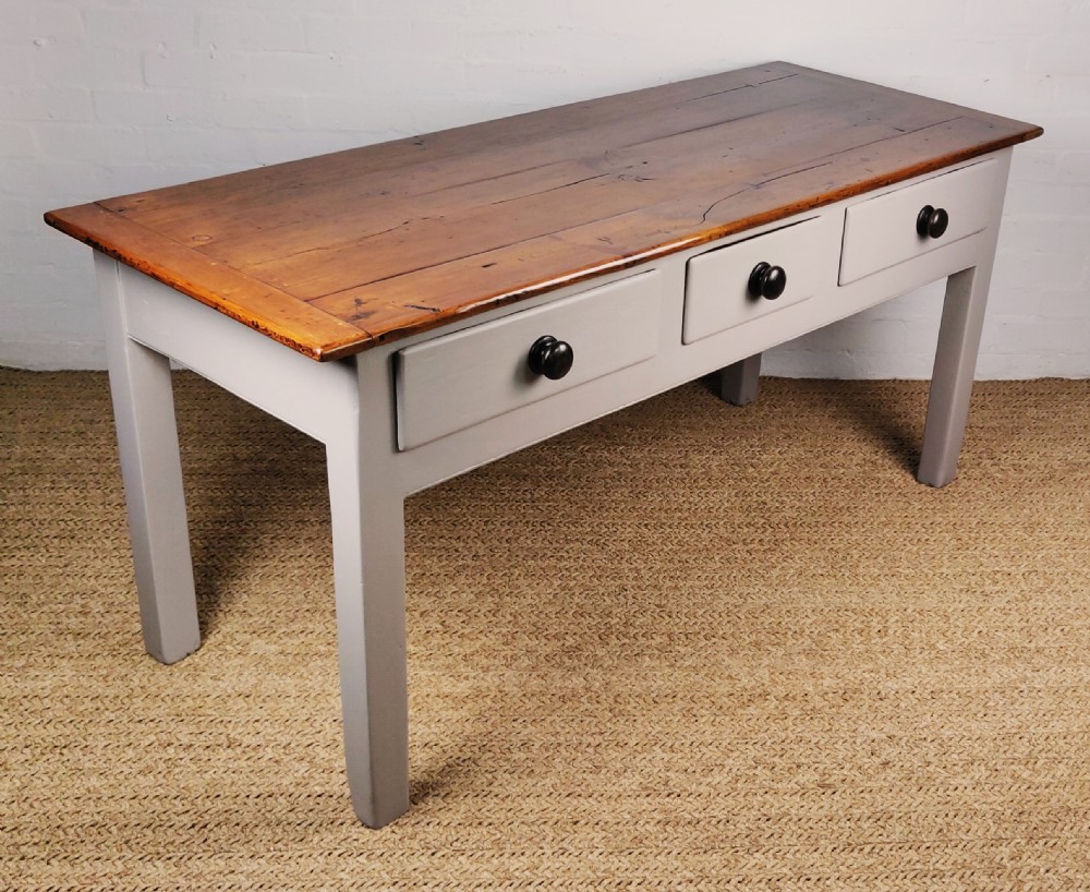 A 19th century country kitchen table.  View III
