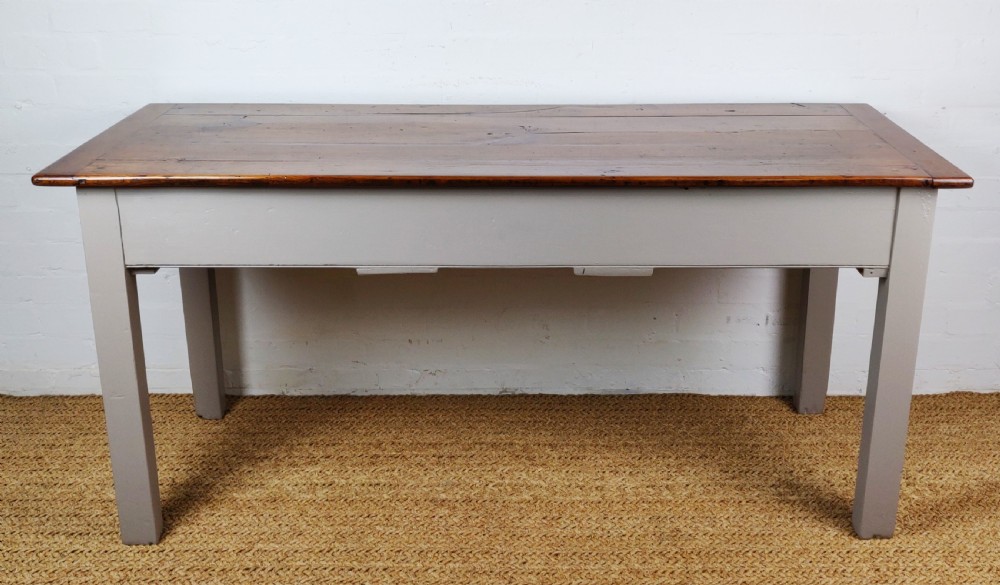 A 19th century country kitchen table.  View IX