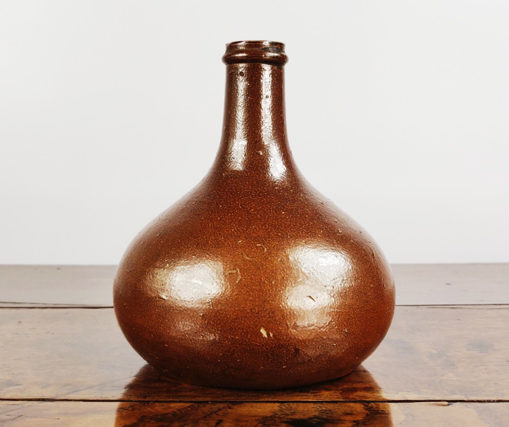 A 19th century Salt glazed onion bottle.  View III