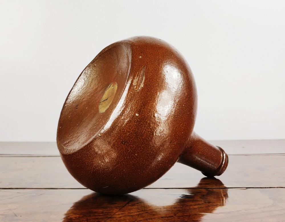 A 19th century Salt glazed onion bottle.  View V