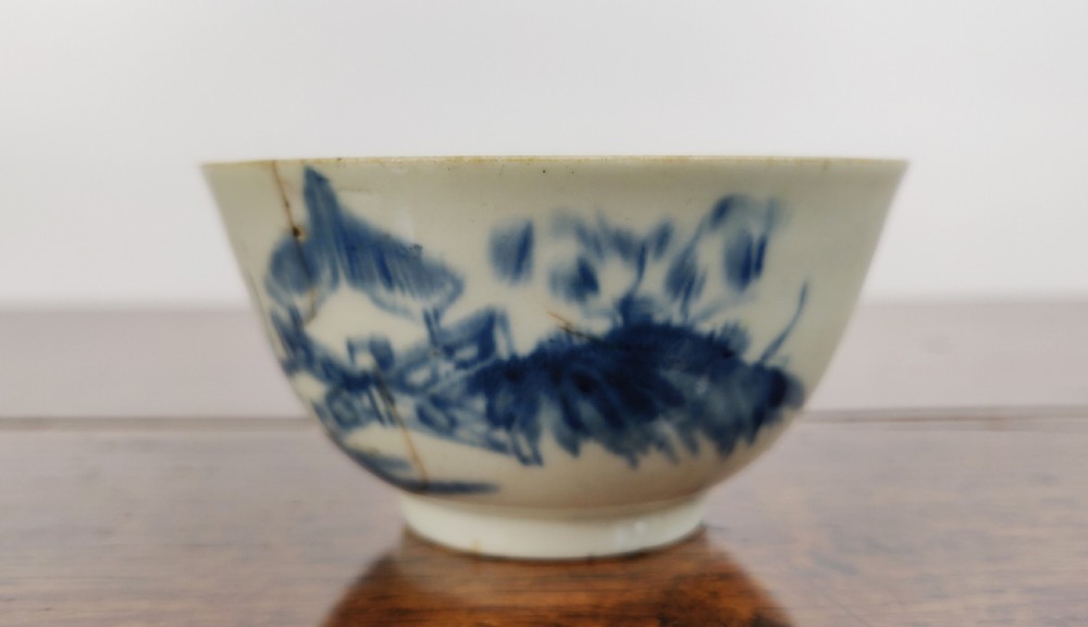 An early 18th century Chinese Delft tea bowl.  View II