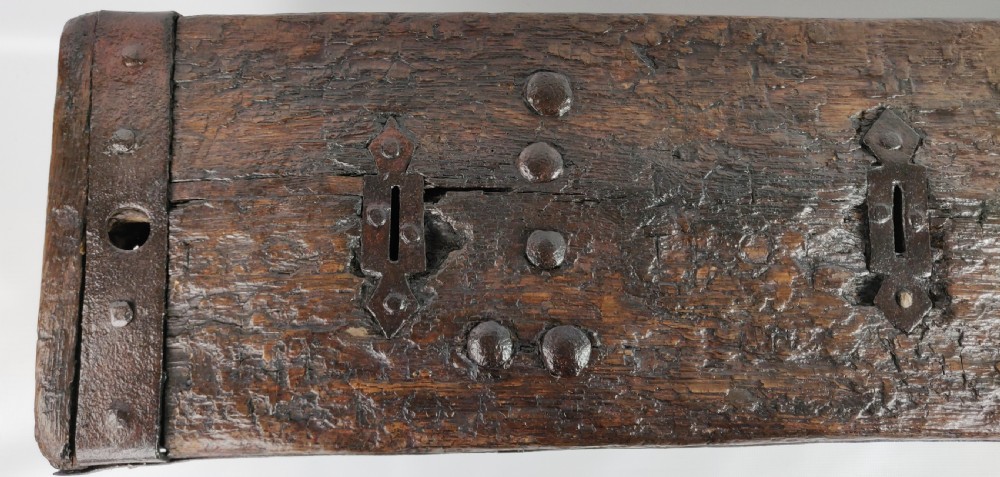 An early 16th century coin chest.  View IX