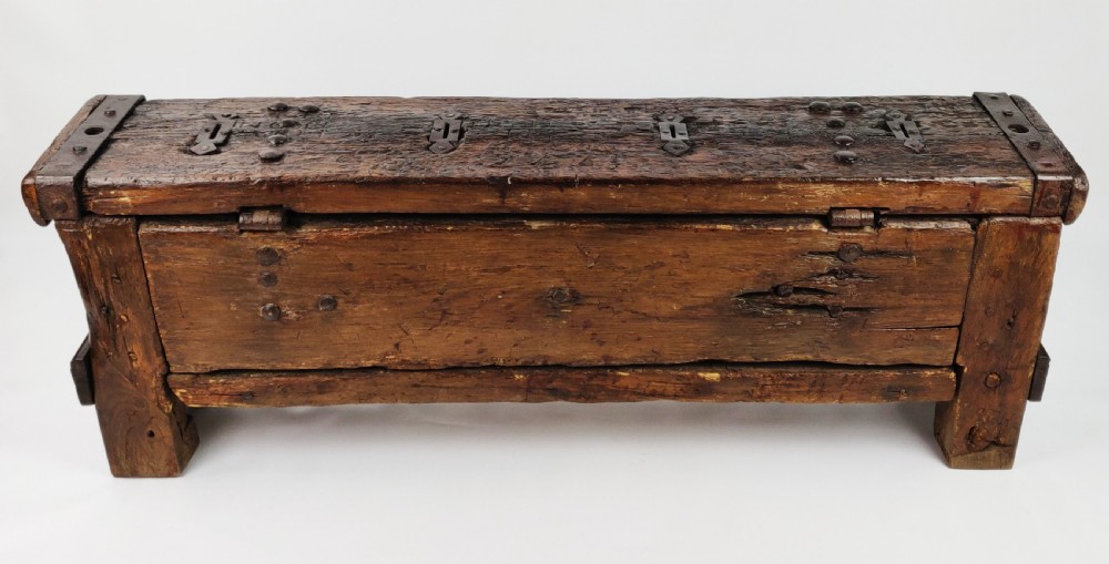 An early 16th century coin chest.  View XVIII