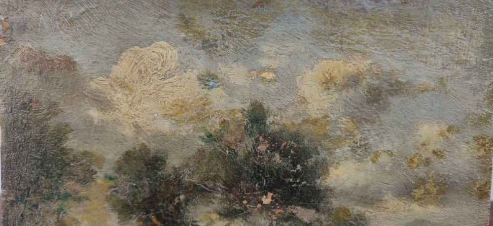 A late 18th century oil on panel in the manner of John  Constable.  View II