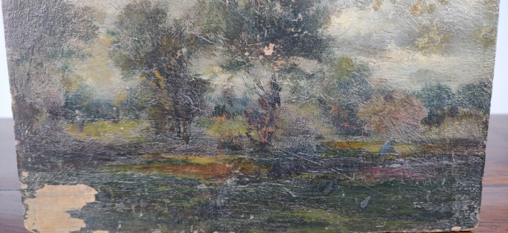 A late 18th century oil on panel in the manner of John  Constable.  View III