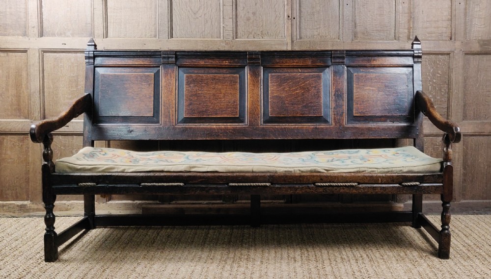 A late 17th -early 18th century settle.  View II