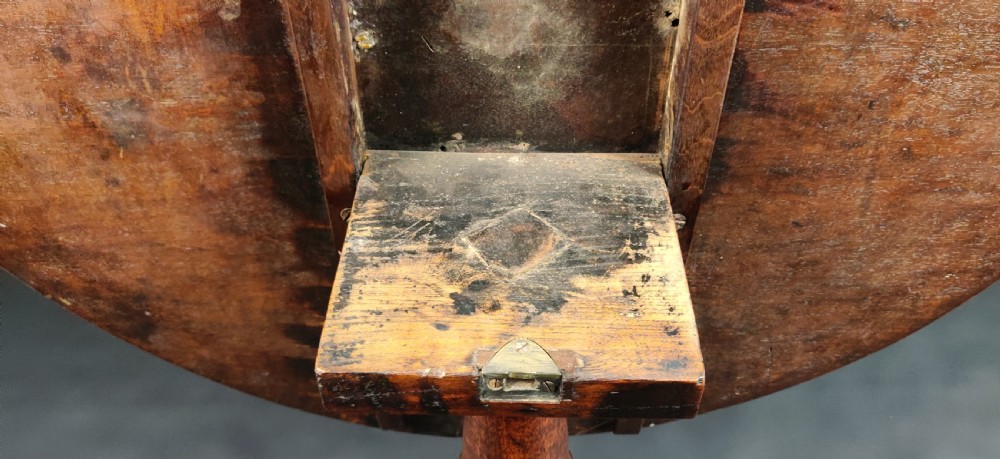 An unusual 18th century pen-work tea table.  View XX