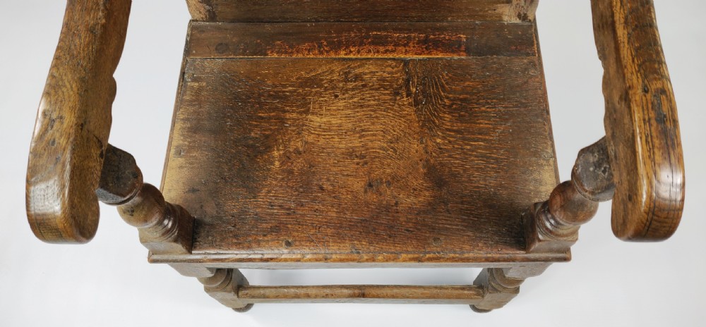 A 17th century English wainscot chair.  View IX