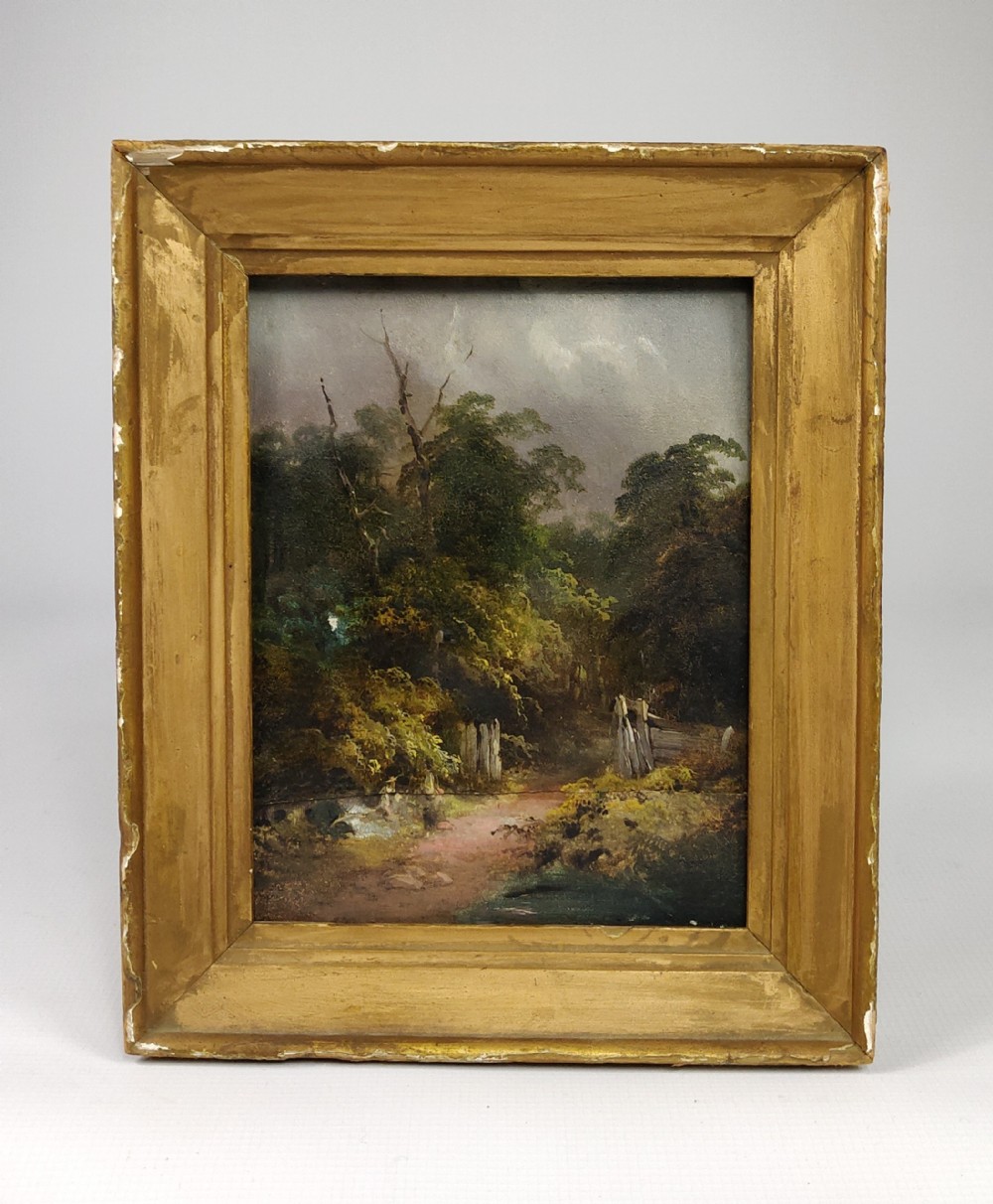 A small 19th century oil on panel. 