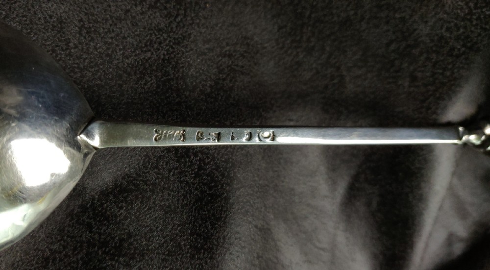 An 18th century Silver Seal-top spoon.  View V