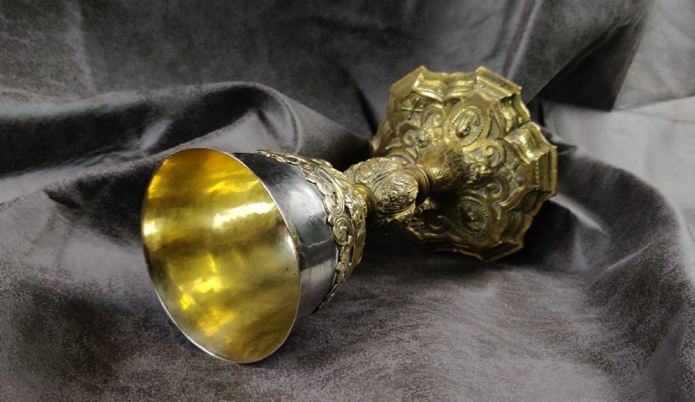 A fine late 17th century Italian Communion chalice.  View VI