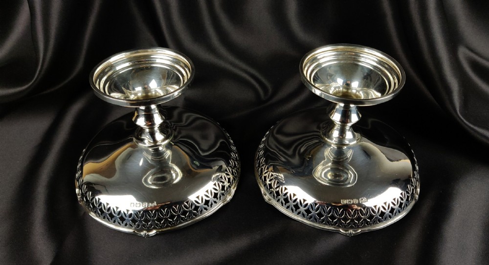 A pair of silver Bonbon dishes.  View III
