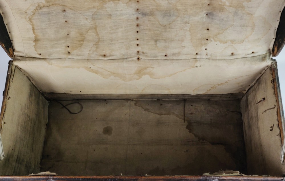 A large early 17th century iron bound chest.  View XIX