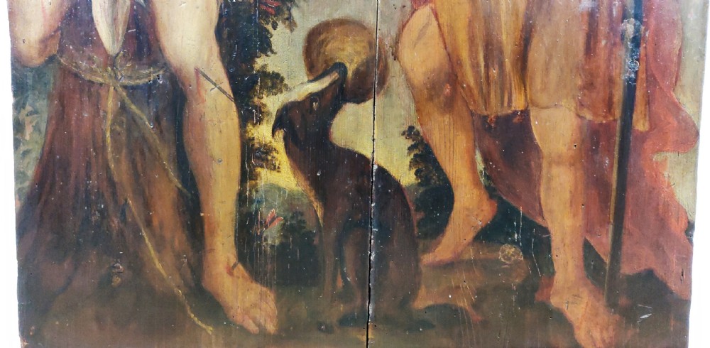A 17th century religious oil on panel. View II