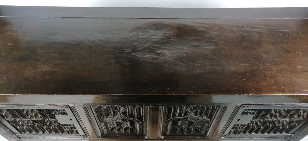 A superb early 16th century gothic cupboard.  View XII