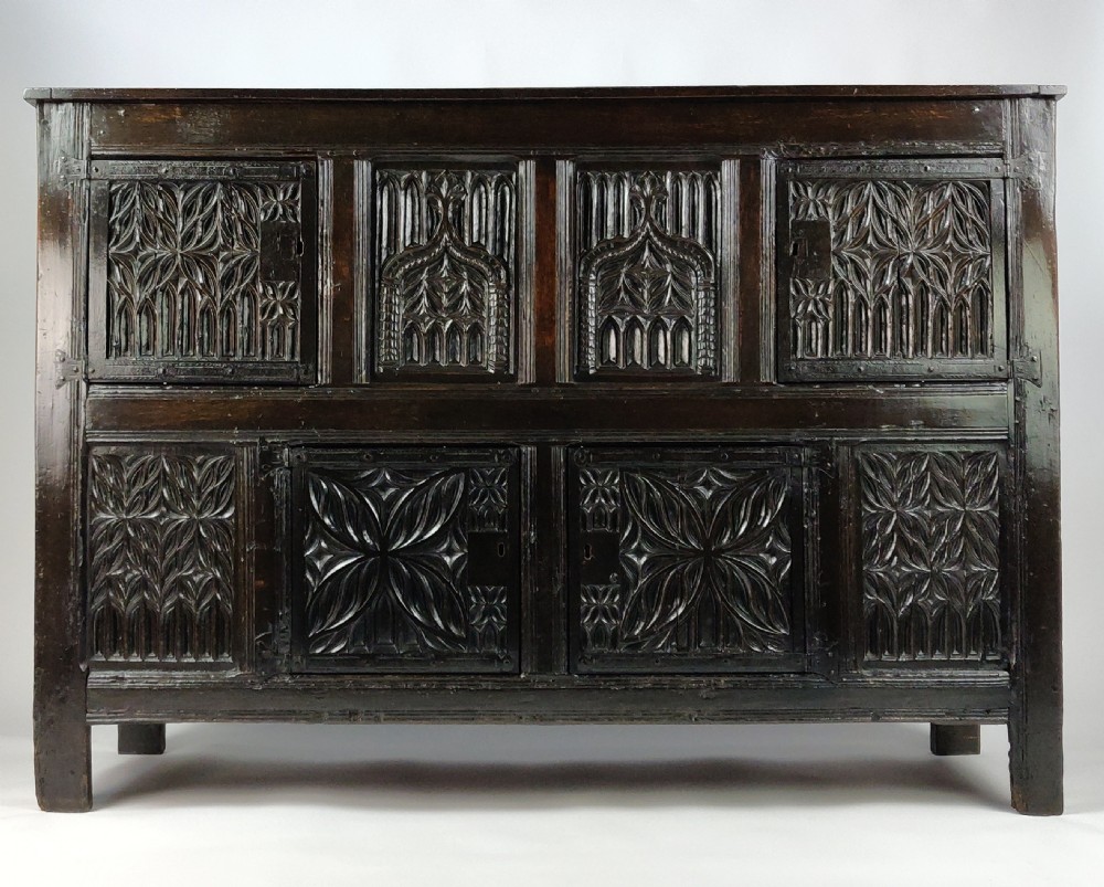 A superb early 16th century gothic cupboard. 