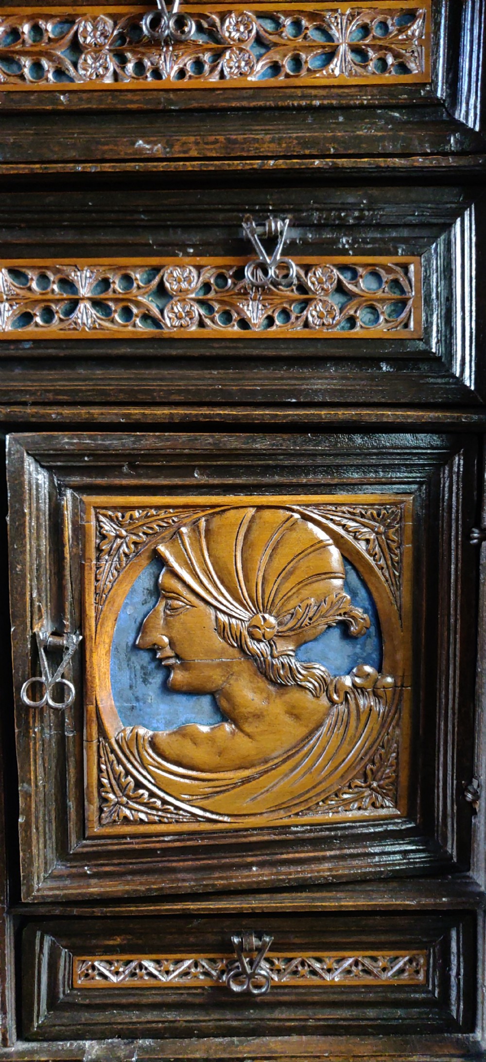 A fabulous Gothic walnut Vargueno.  View X