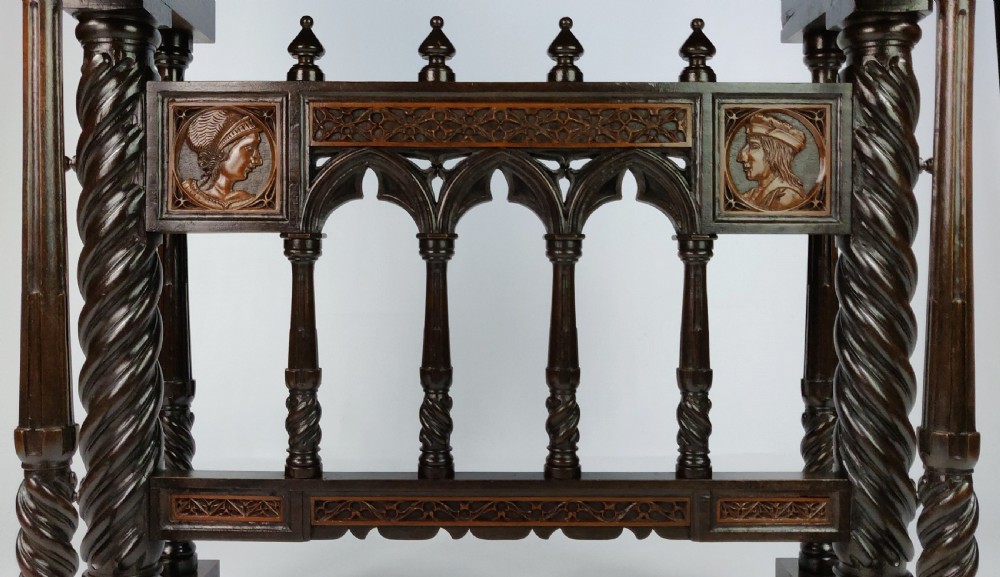 A fabulous Gothic walnut Vargueno.  View XIV